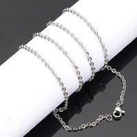 trendy women choker necklace link 1 5mm stainless steel strong rolo chain fashion girls necklace gifts jewelry 45cm