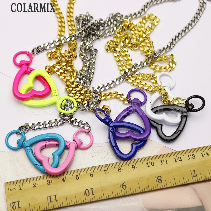 

4 Strand Hearts shape Pendant necklace for women fashion jewelry accessories Punk jewelry chain handmade Jewelry Necklace9808