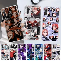 jujutsu kaisen cool anime phone case for xiaomi redmi note 10 11 10s 11s 11t 9s 8t 9t 9a 9c 9 pro 8 8a 7 7a fundas coque shell