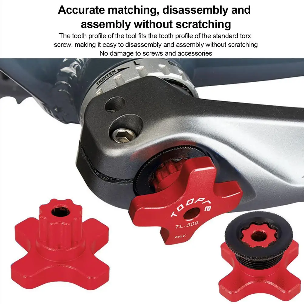 40x23mm Metal Crank Bolt Crankset Plum Blossom Cover Removal Wrench Bike Mounting Bottom Bracket Arm Bolts Screws |