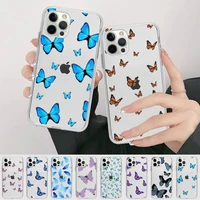 cute butterfly phone case for iphone 13 12 mini 11 pro xs max xr x 8 7 6 6s plus 5s cover