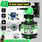 Самонивелирующийся лазерный уровень, 16 линий, 4D, 360 градусов, горизонтальный и вертикальный крест, супермощный зеленый лазерный уровень, автоматический строительный инструмент