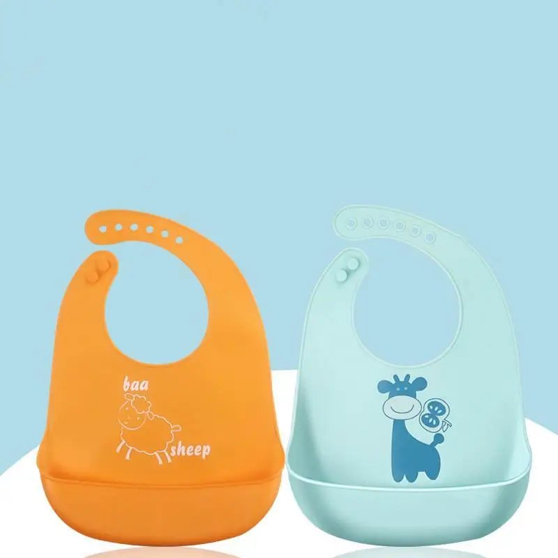 

Baby Silicone Bibs Animal Waterproof Saliva Towel Baby Boys Girls Cartoon Aprons Adjustable Feeding Baby Bandana Bibs Baby Stuff