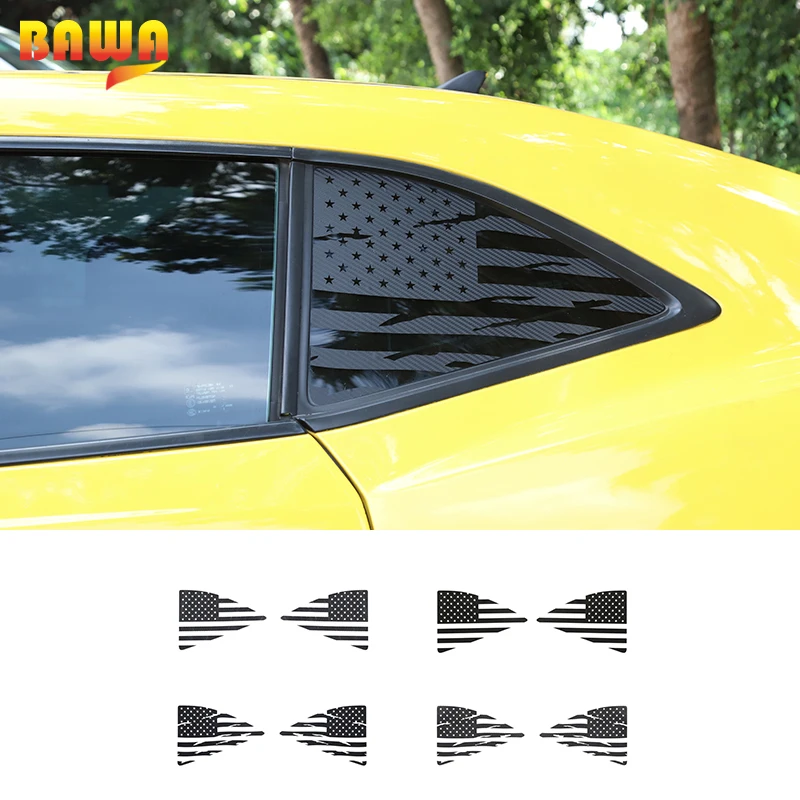 Задняя треугольная стеклянная наклейка BAWA из мягкого углеродного волокна для