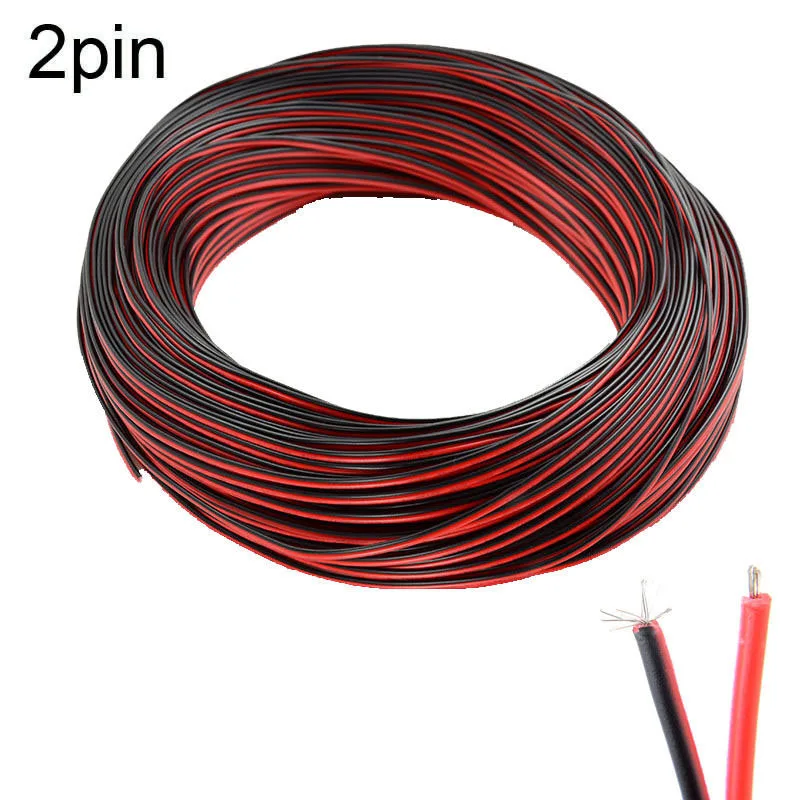 

10m 394 Inches 2pin Extension Wire Cable Cord For 3528 5050 5630 Led Strip 22awg