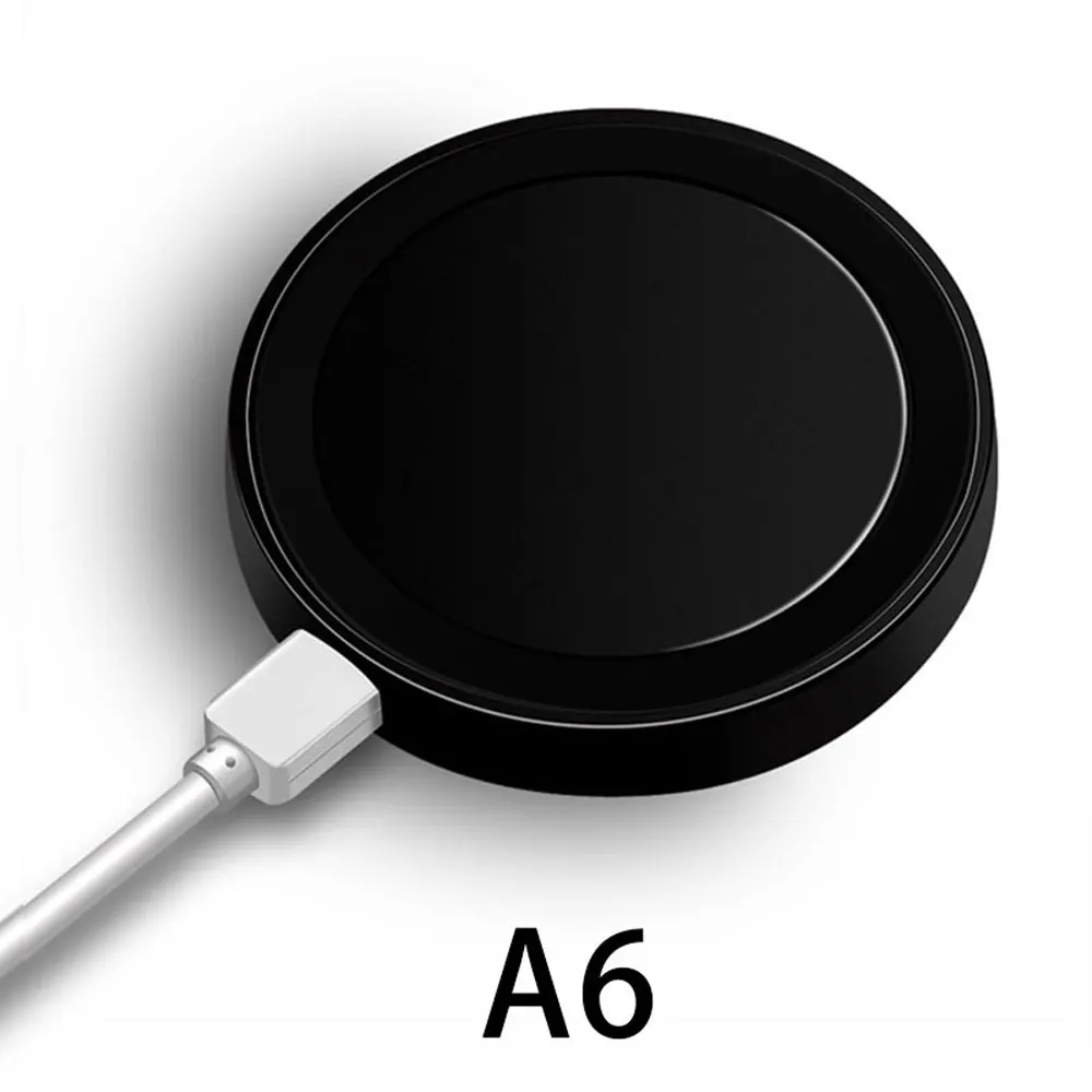 Black Qi Беспроводное зарядное устройство для samsung Xiaomi Redmi Iphone huawei Honor Nokia Oneplus Универсальное зарядное устройство портативное тонкое зарядное устройство - Цвет: Black