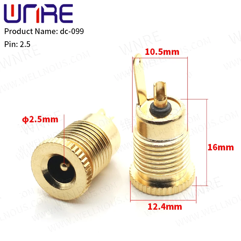 Позолоченный женский разъем питания постоянного тока 7 а 5 5x2 1 мм 5*2 панельный
