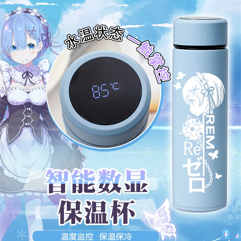 1pcs Anime Re:Life in A Different World from Zero Rem Stainless Mug Cup Water Cosplay Prop for Women Men Gift 500ml | Тематическая