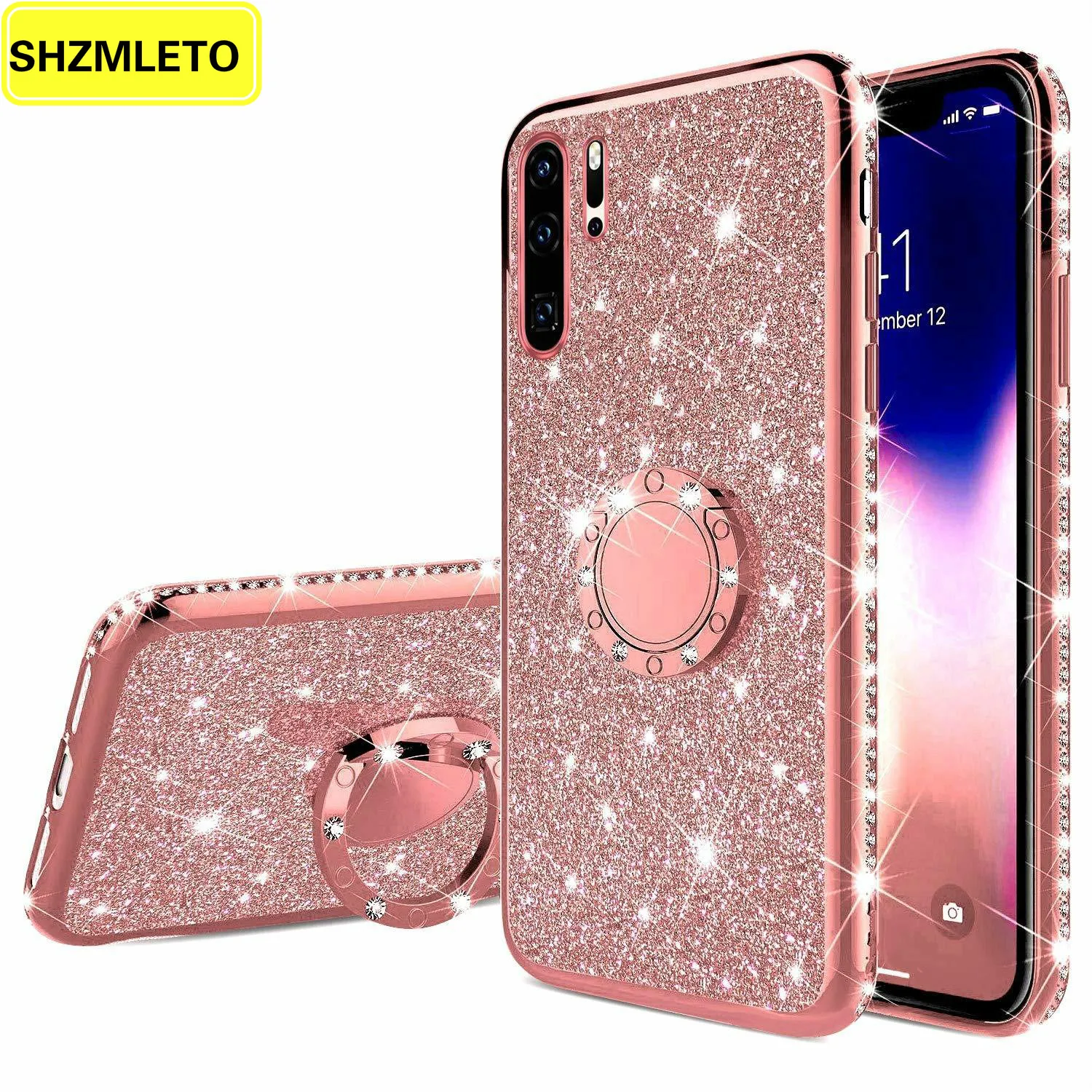 Мягкий чехол для Huawei Nova 5T 5i 3i 7i Mate 30 20 Pro 20X Honor X10 9A V30 Note 10 Lite с блестками|Бамперы| |