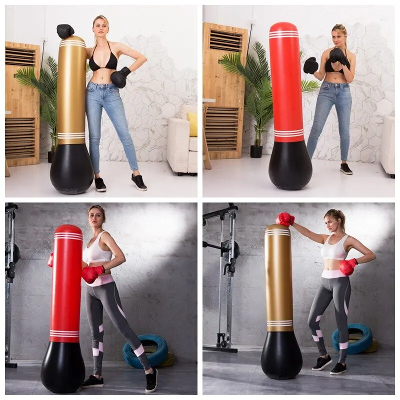 

1.5m Free Standing Inflatable Boxing Column Adult Children Fitness Exercise To Relieve Stress Boxing