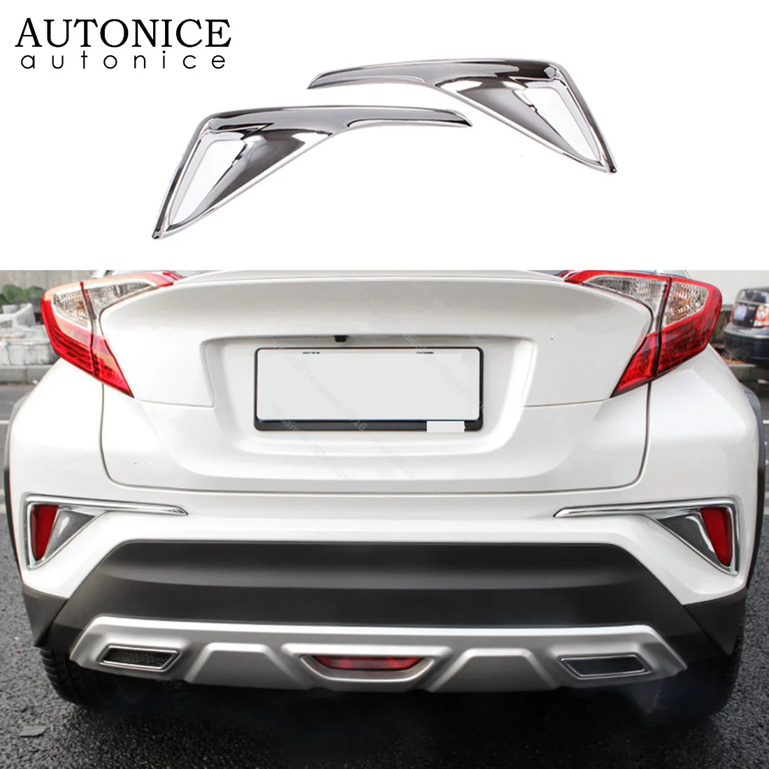 Carbon fiber color Rear Fog Light Lamp Frame Cover Trim For toyota C-HR CHR | Автомобили и мотоциклы