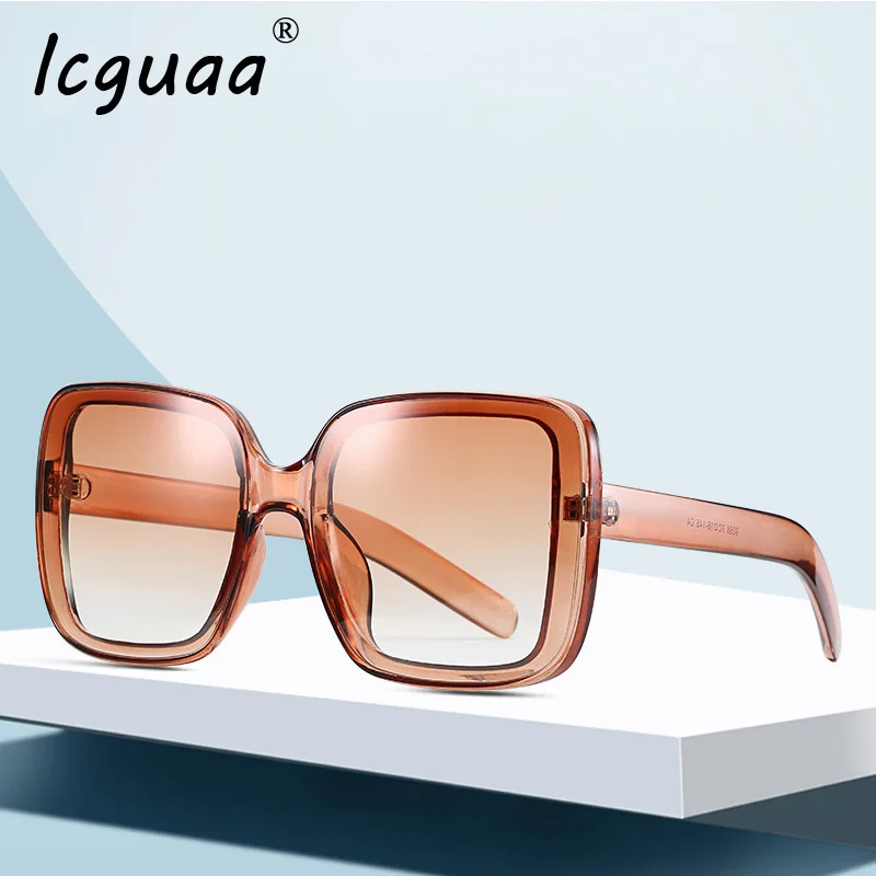 Брендовые дизайнерские Квадратные Солнцезащитные очки женские 2019 уличная