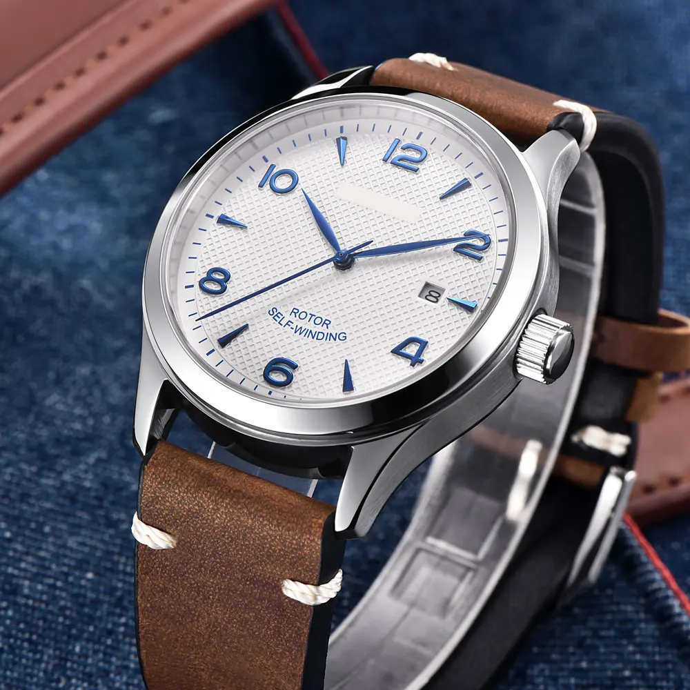 42 мм механический пользовательский стерильный циферблат сапфировое стекло Miyota