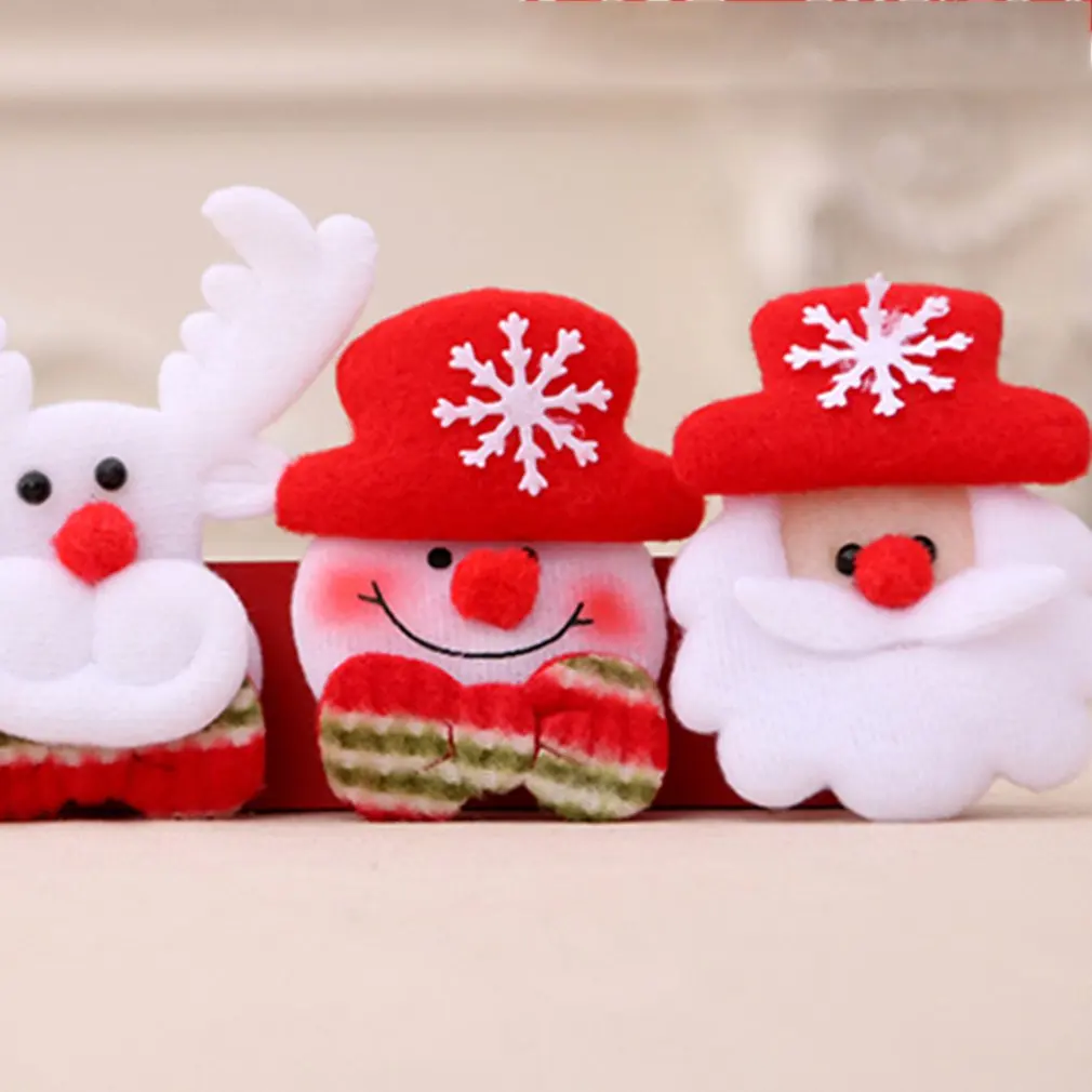 Рождественские светящиеся Броши светодиодный светильник булавки мультфильм