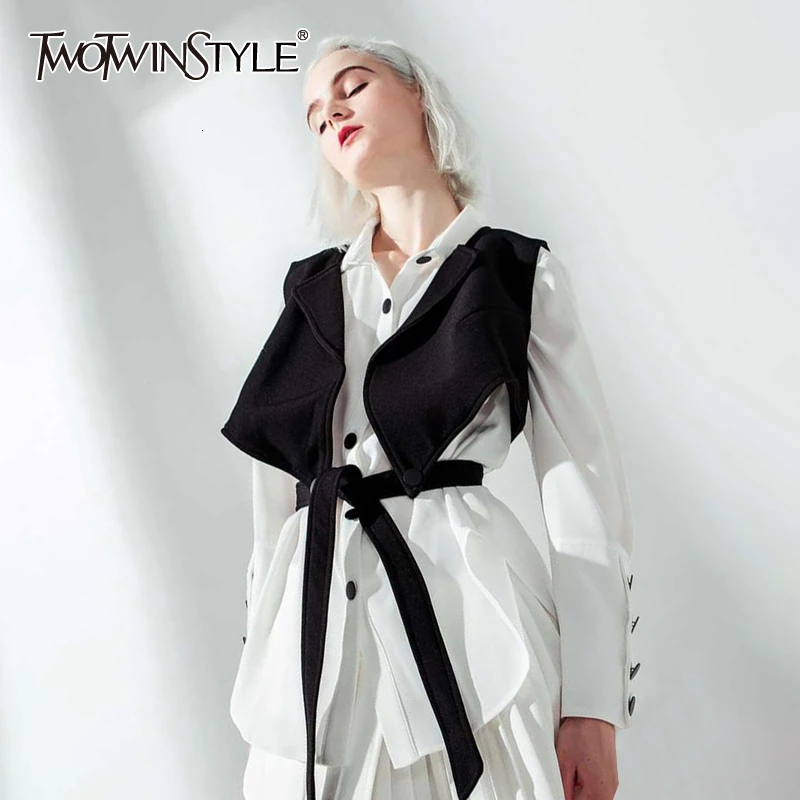 Женский комплект из двух предметов TWOTWINSTYLE рубашка с отложным воротником и