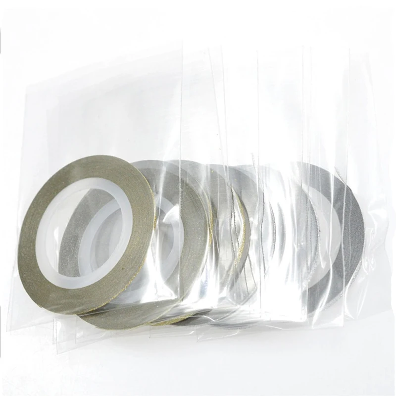 Лента для снятия изоляции дизайна ногтей Блестящий золотистый Серебристый 1