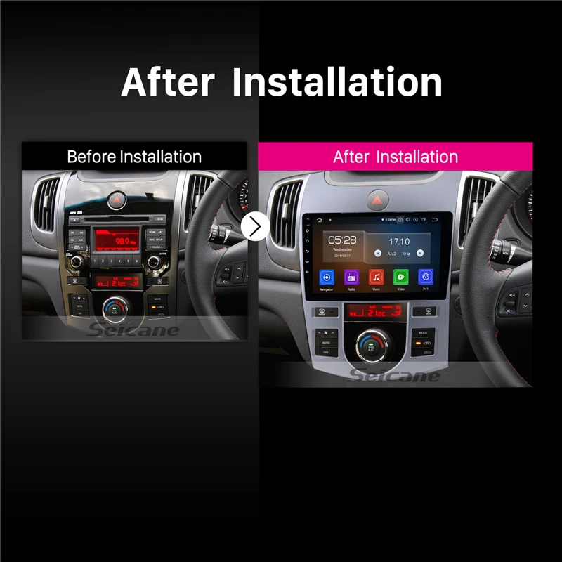 Seicane 9" Android 10.0 Radio DVD Player Navigation System For 2008 2009 2010 2011 2012 KIA FORTE (AT) With Bluetooth Wifi 3G |