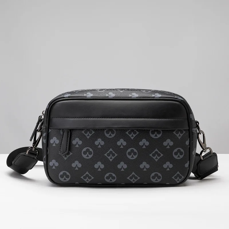 

Men's and Women's Bag 2021 New Trendy Black Flower Casual Postman One-Shoulder Bag Crossbody Small Bag Waist Bag Backpack