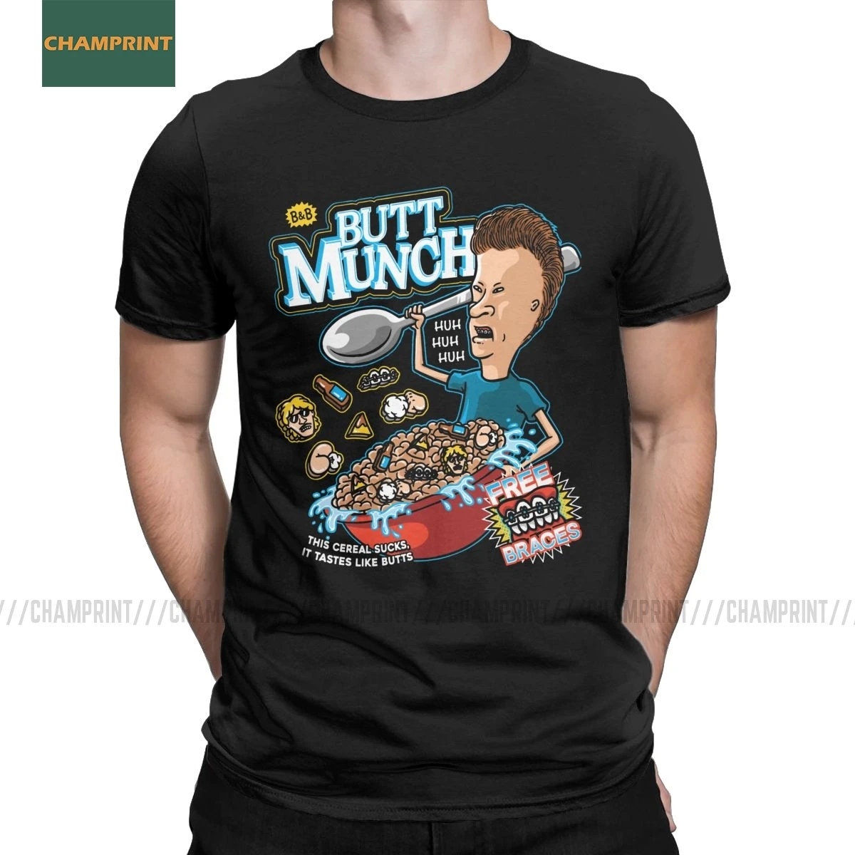 Мужские Butt Munch Beavis Buttheads футболки старый мультфильм рок комикс Панк Металл хлопок
