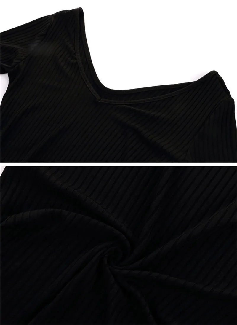 Женское трикотажное платье свитер с глубоким V образным вырезом|Женские платья| |