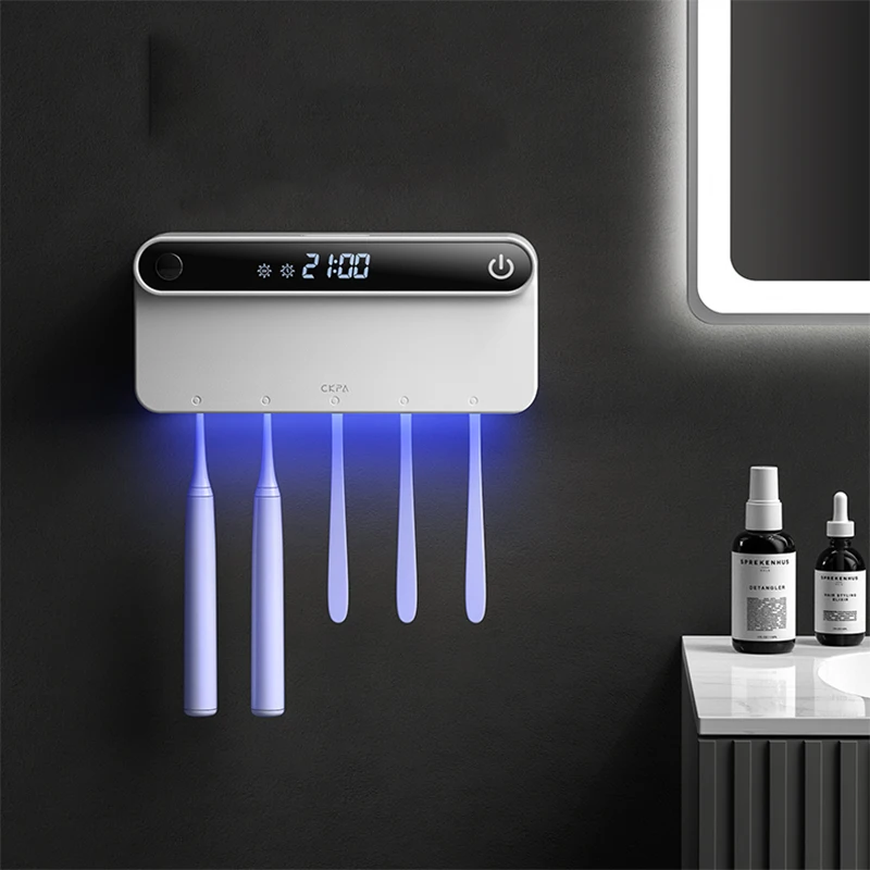 Умный держатель для зубных щеток стерилизатор УФ Дезинфекция LED