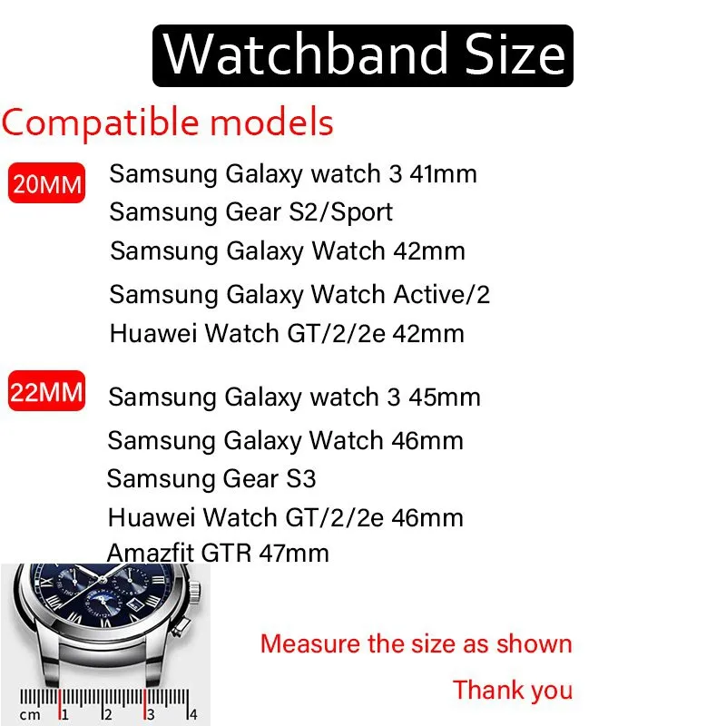 20mm 22mm watch strap for Samsung Galaxy watch 3 45mm/42mm/Active-2 Gear S3 Frontier silicon bracelet Huawei GT/2/2e strap 46 mm
