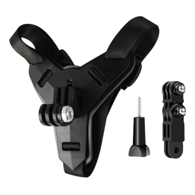 

Motorcycle Helmet Chin Fixing Bracket Mount Full Face Jaw Holder Strap Durable Compatible with Action Camera Accessories
