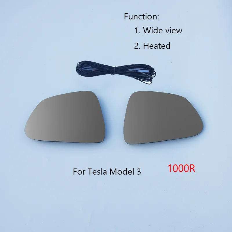 

Боковое зеркало заднего вида TVYVIKJ, 1000R, 1 пара, голубые стеклянные линзы для Tesla модели 3 2017- 2020 2021, широкоугольные антибликовые модели 3