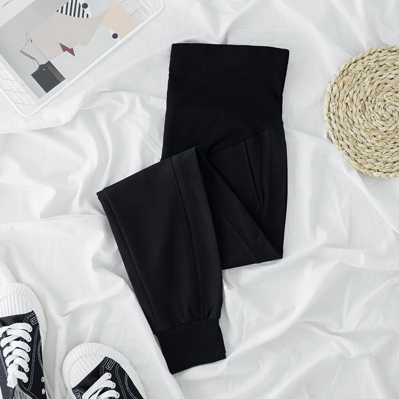 

1666# Spring Autumn Maternity Jogger Pants Thin Sports Casual Adjustable Belly Pants Clothes for Pregnant Women Loose Pregnancy