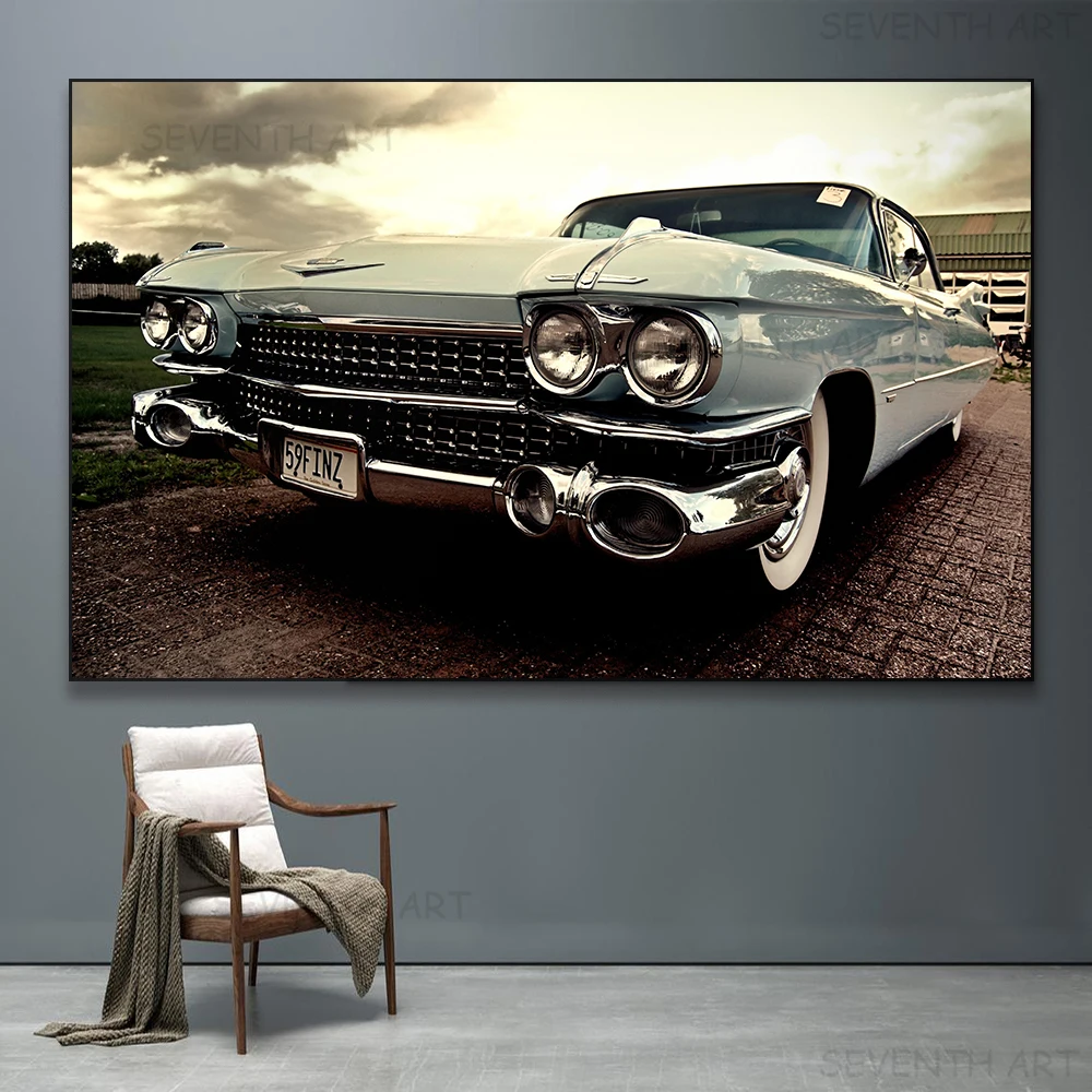 

Luxury Old Fashion Cars Canvas Posters and Prints Vintage Fashion Auto Canvas Prints for Bar and Home Decor Home Wall Art Canvas