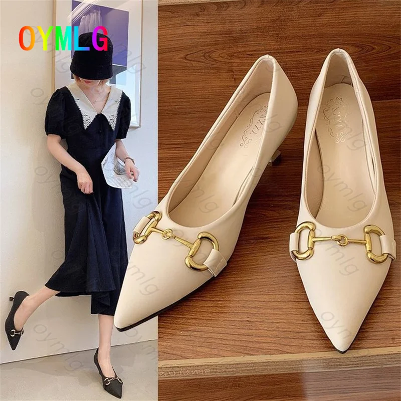 

35-43 women's shoes fat toe toe Korean style one-foot high heels women's pointed toe stiletto spring and autumn single shoes