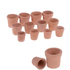 712 шт. Мини цветочный горшок, модель игрушки для 112 кукольного домика, Миниатюрные аксессуары, Красный Глиняный цветочный горшок, имитация сада