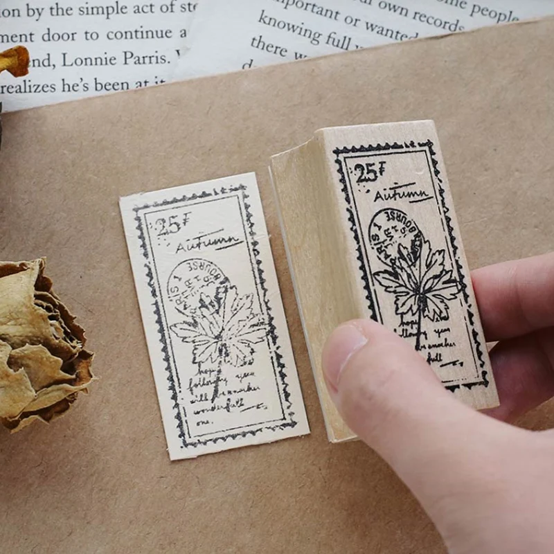 Винтажные европейские почтовые марки DIY Деревянные и резиновые штампы для