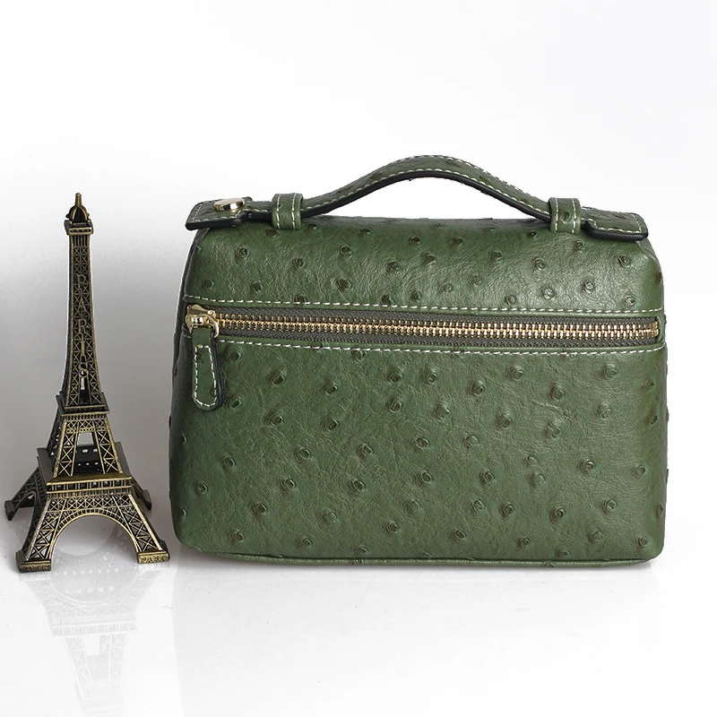 Ostrich Green (S) XMESSUN, новинка, модная сумка из тисненой кожи питона, большая сумка-клатч из коровьей кожи, дизайнерская сумочка, сумочка, модная сумка - Цвет: Ostrich Green (S)
