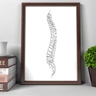 Абстрактный Рисунок позвоночника, хиропрактика, минимальное медицинское искусство, живопись на холсте, анатомия, подарок, постер, Декор