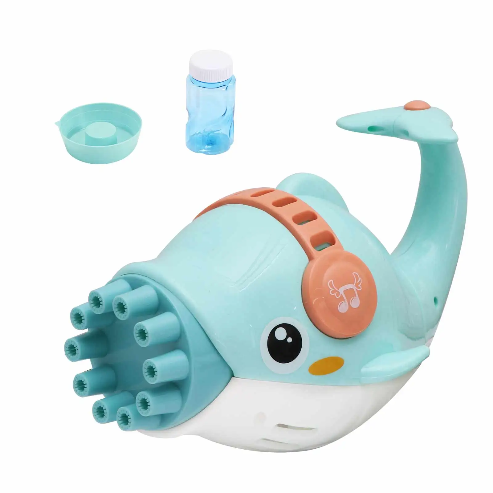 

Bubble Machine Cute Dolphin Shape Plastic Electric Automatic Bubble Machine Portable 10-Hole Bubble Blowing Machine For Summer