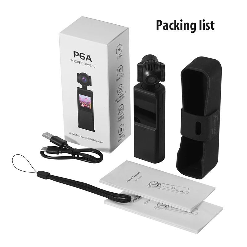 Карманный Размеры Камера карданный 3 осевой стабилизированный со смартфоном 4K