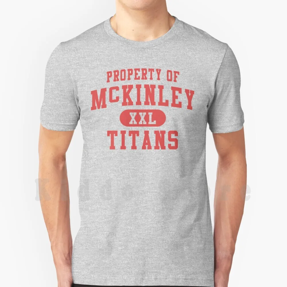 Мужская футболка Glee Mckinley Titans красная хлопковая модель Райан Мерфи Рейчел Берри