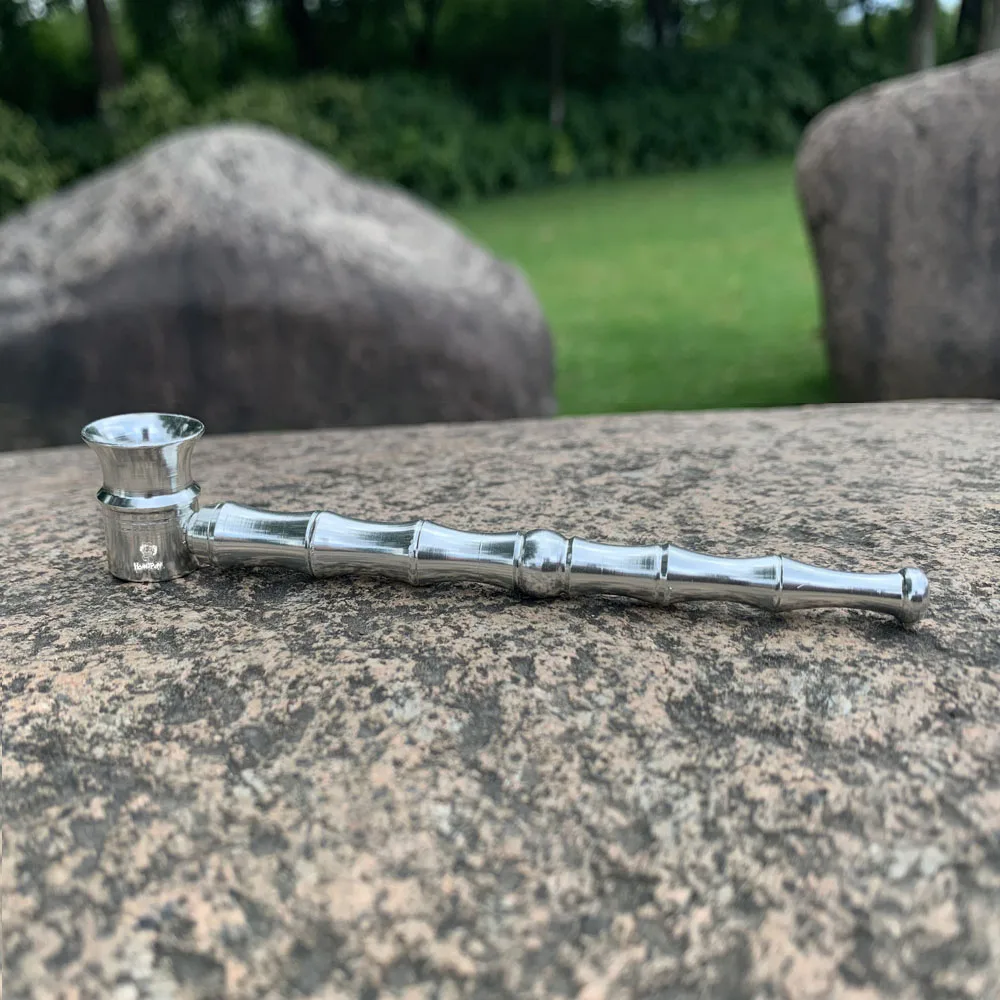 Маленькие бамбуковые металлические алюминиевые курительные трубы переносные