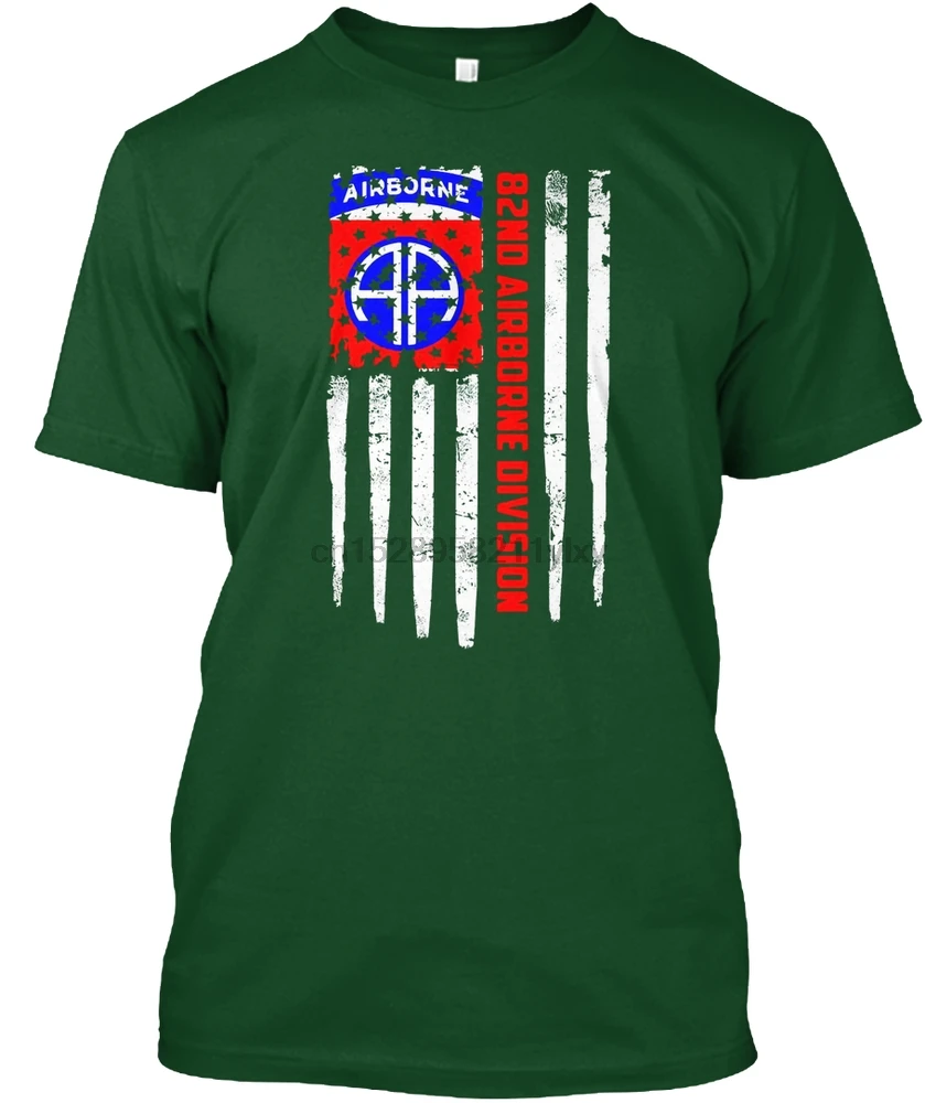 

Men t shirt 82nd Airborne Division American Flag Tshirt tshirts Women t-shirt