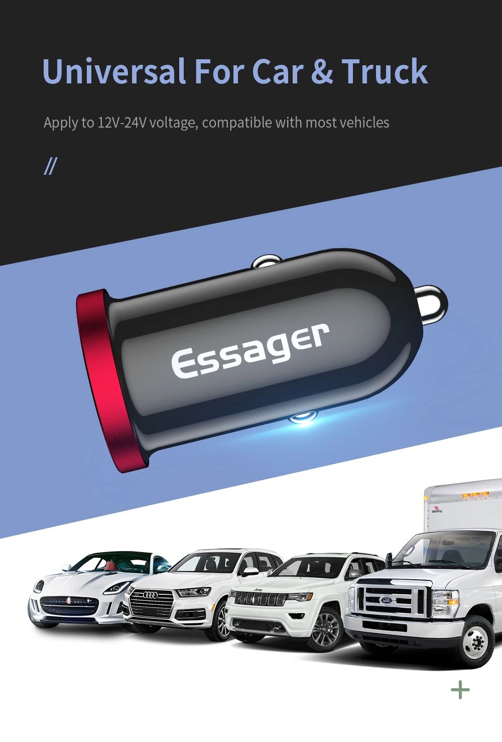 Essager Quick Charge 4,0 3,0 USB Автомобильное зарядное устройство для iPhone Xiaomi samsung QC4.0 QC3.0 QC type C PD быстрая зарядка автомобильное зарядное устройство для телефона