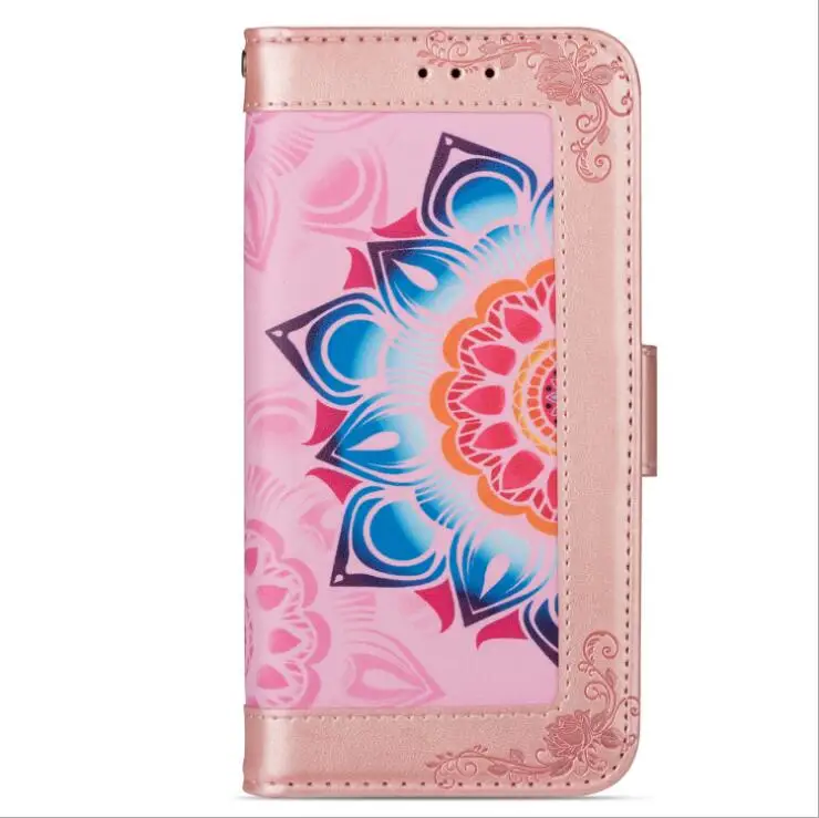 

New Samsung S8 two color printing card case S9 mobile phone S8 plus leather case s9plus protective leather case