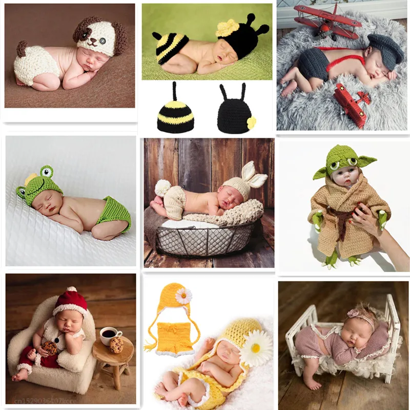 Вязаный костюм для новорожденных девочек и мальчиков 1 комплект | Детская одежда