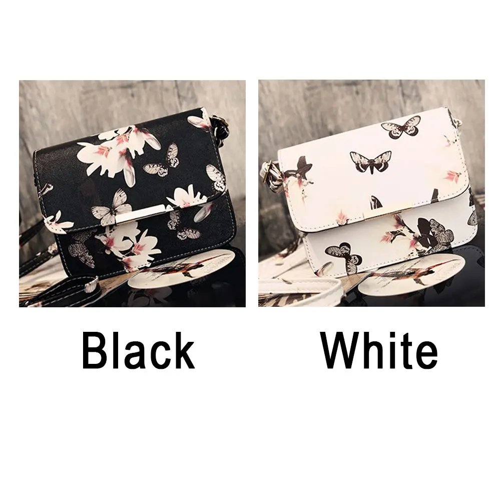 

Women Accessories Portable Retro Ladies Floral Soft Travel Artificial Leather Zipper Closure Shoulder Bag