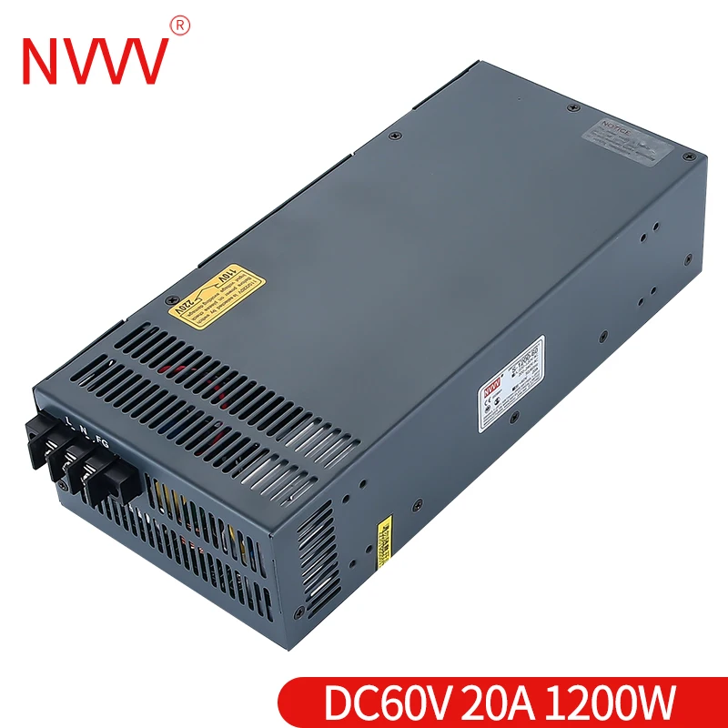 NVVV S 1200w 60v 20A импульсный источник питания трансформатор переменного тока в