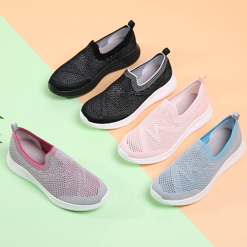 Женские вулканизированные сетчатые дышащие кроссовки женская обувь на плоской