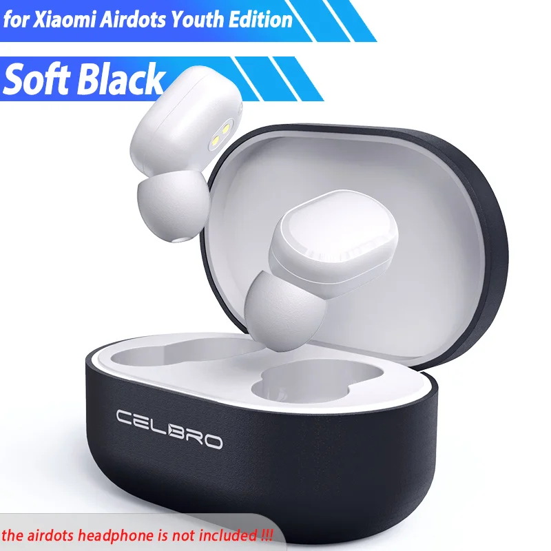 black for xiaomi Защитный чехол для Xiaomi mi Airdots Red mi Air Dots dot силиконовый чехол беспроводной Bluetooth чехол для наушников - Цвет: black for xiaomi