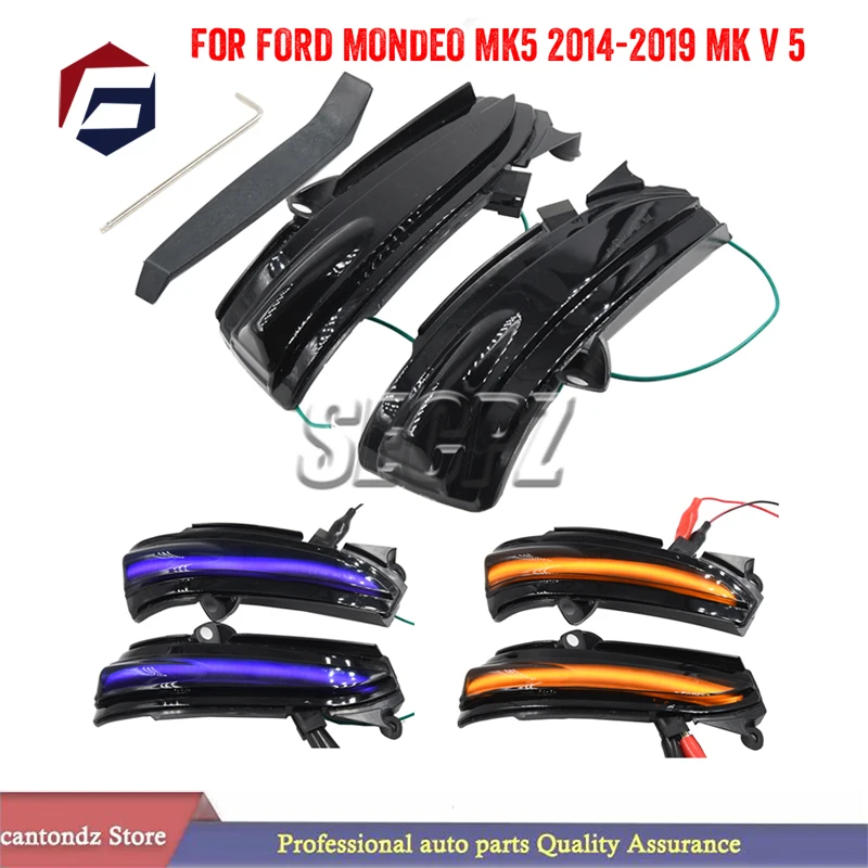 

Dynamic Blinker For FORD MONDEO MK5 2014-2019 MKV 5 LED Turn Signal Light Side Lamp 2015 2016 2017 2018
