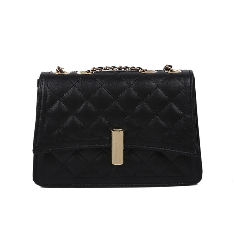 

Ladies panel PU leather shoulder bag, chain bag, color, wide shoulder strap, messenger bag, versatile simple shoulder bag