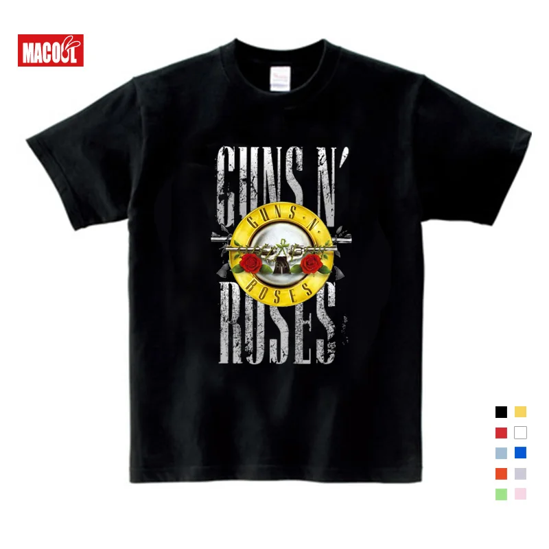 Camiseta de Guns N Roses para niño, Camiseta de algodón puro con cuello redondo para bebé, disfraz infantil para niño y niña 2019